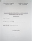 Projet de mise en valeur de la parcelle